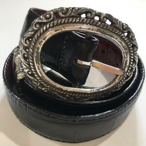 Brighton black Or brown reversible leather belt Sz L